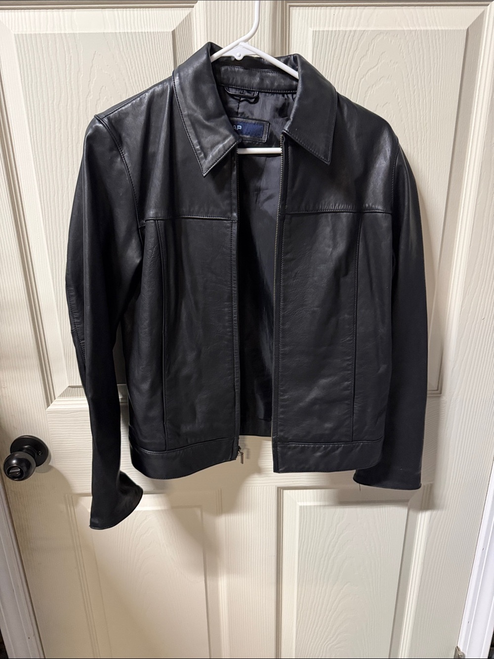 GAP Black Jacket with Navy Logo Patch